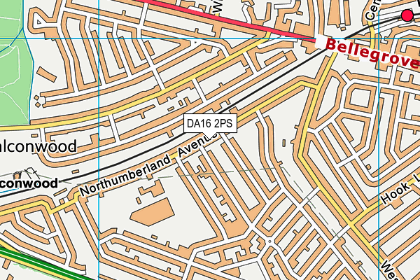 DA16 2PS map - OS VectorMap District (Ordnance Survey)