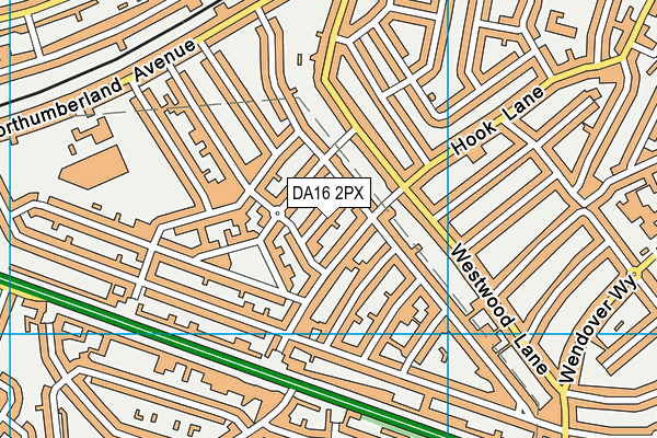 DA16 2PX map - OS VectorMap District (Ordnance Survey)