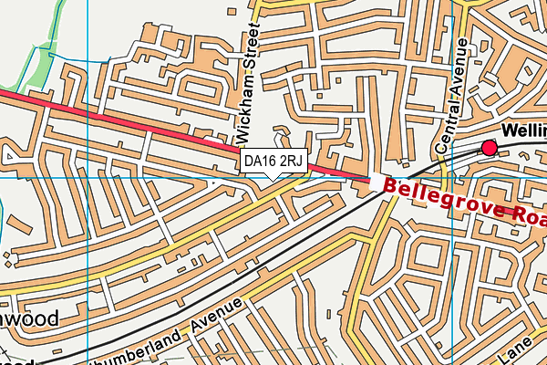 DA16 2RJ map - OS VectorMap District (Ordnance Survey)