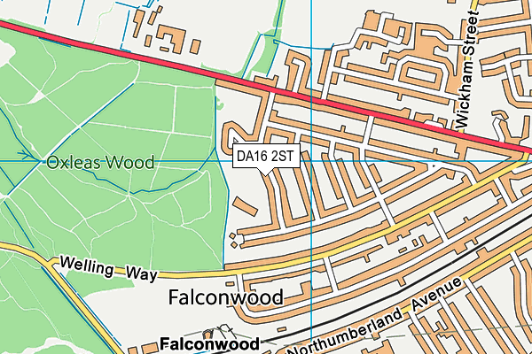 Eastcote Primary School (Closed) map (DA16 2ST) - OS VectorMap District (Ordnance Survey)