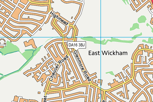 DA16 3BJ map - OS VectorMap District (Ordnance Survey)
