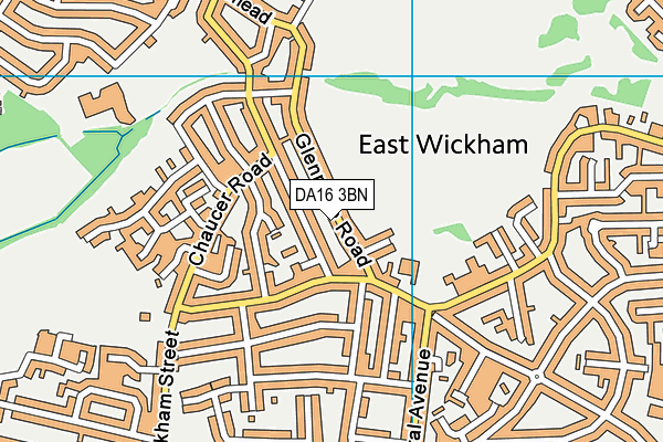 DA16 3BN map - OS VectorMap District (Ordnance Survey)