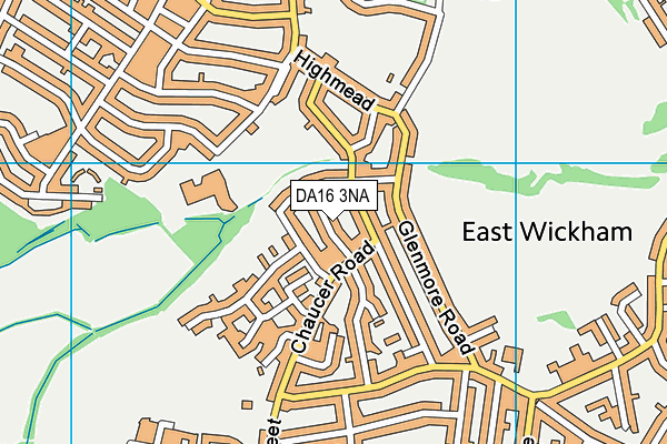 DA16 3NA map - OS VectorMap District (Ordnance Survey)