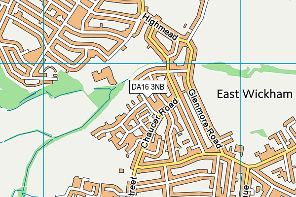 DA16 3NB map - OS VectorMap District (Ordnance Survey)