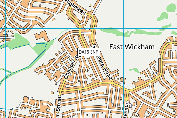 DA16 3NF map - OS VectorMap District (Ordnance Survey)