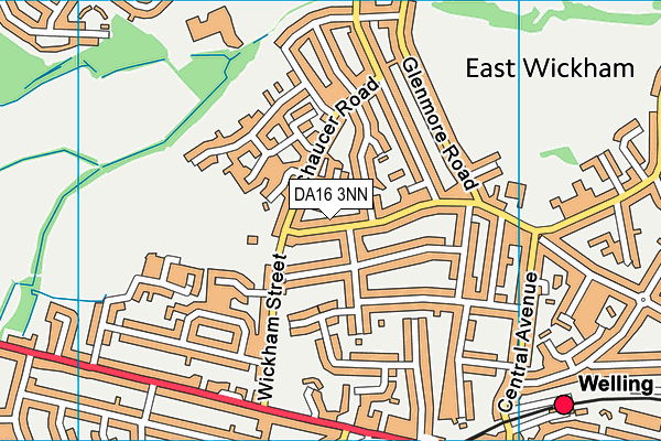 DA16 3NN map - OS VectorMap District (Ordnance Survey)