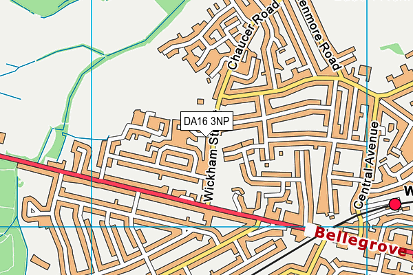 DA16 3NP map - OS VectorMap District (Ordnance Survey)