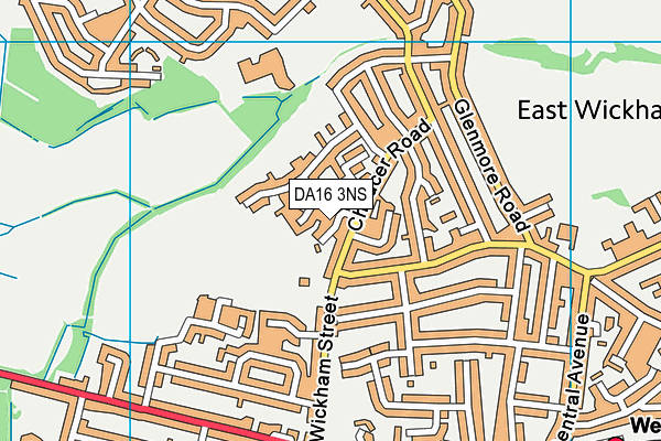 DA16 3NS map - OS VectorMap District (Ordnance Survey)