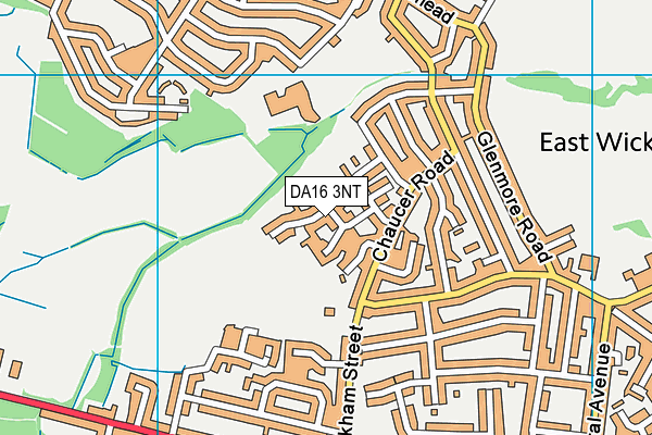 DA16 3NT map - OS VectorMap District (Ordnance Survey)