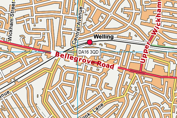 Bellgrove Social Club map (DA16 3QD) - OS VectorMap District (Ordnance Survey)