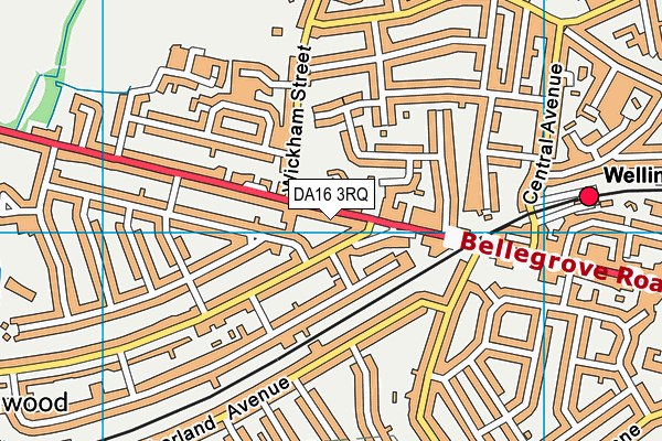 DA16 3RQ map - OS VectorMap District (Ordnance Survey)