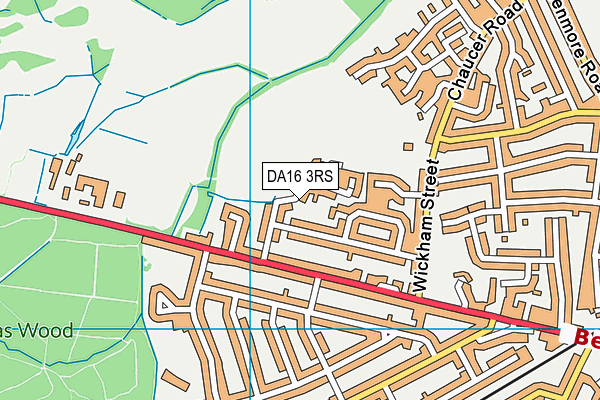 DA16 3RS map - OS VectorMap District (Ordnance Survey)