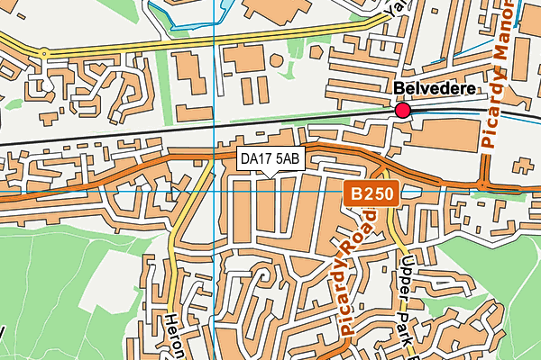 DA17 5AB map - OS VectorMap District (Ordnance Survey)