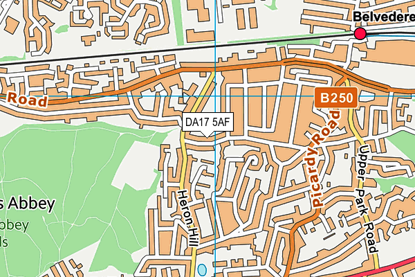 DA17 5AF map - OS VectorMap District (Ordnance Survey)