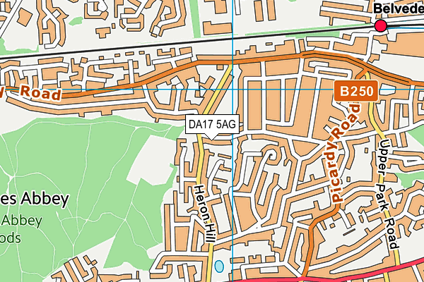 DA17 5AG map - OS VectorMap District (Ordnance Survey)
