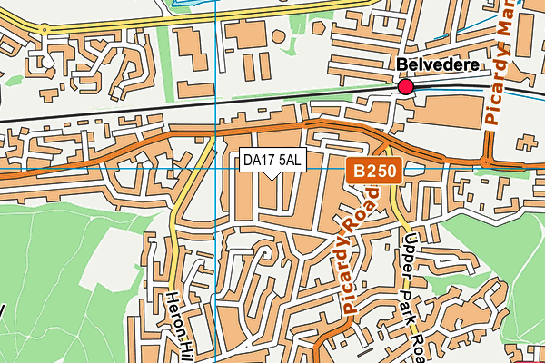 DA17 5AL map - OS VectorMap District (Ordnance Survey)