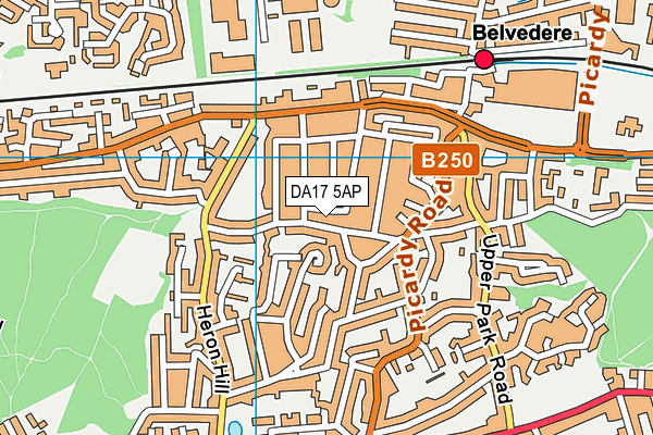 DA17 5AP map - OS VectorMap District (Ordnance Survey)