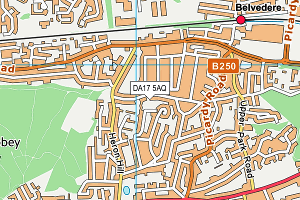 DA17 5AQ map - OS VectorMap District (Ordnance Survey)