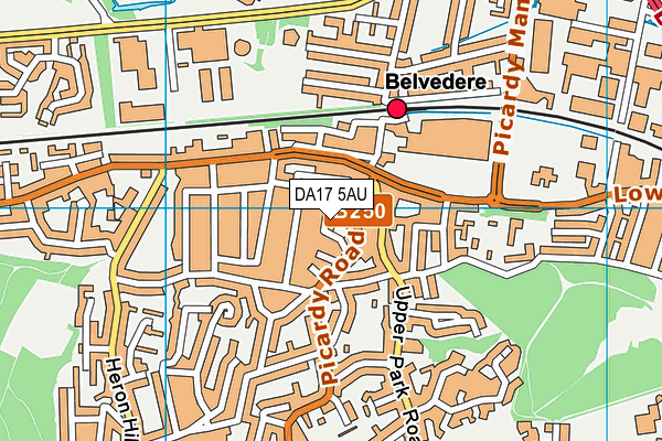 DA17 5AU map - OS VectorMap District (Ordnance Survey)