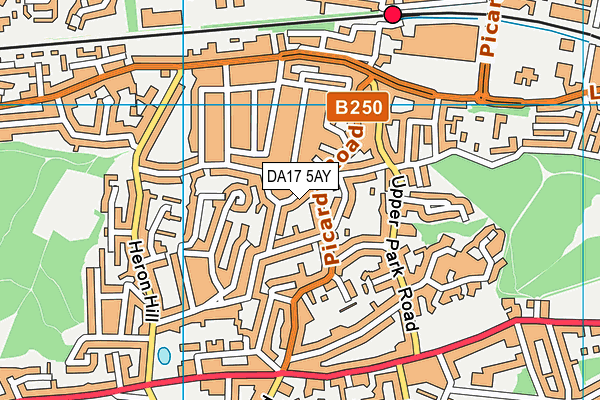 DA17 5AY map - OS VectorMap District (Ordnance Survey)