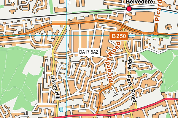 DA17 5AZ map - OS VectorMap District (Ordnance Survey)