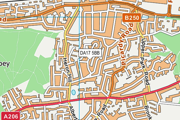 DA17 5BB map - OS VectorMap District (Ordnance Survey)