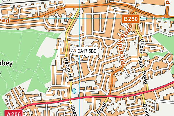 DA17 5BD map - OS VectorMap District (Ordnance Survey)