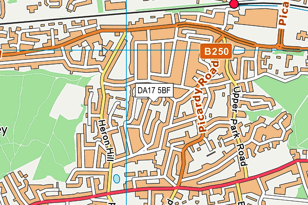 DA17 5BF map - OS VectorMap District (Ordnance Survey)