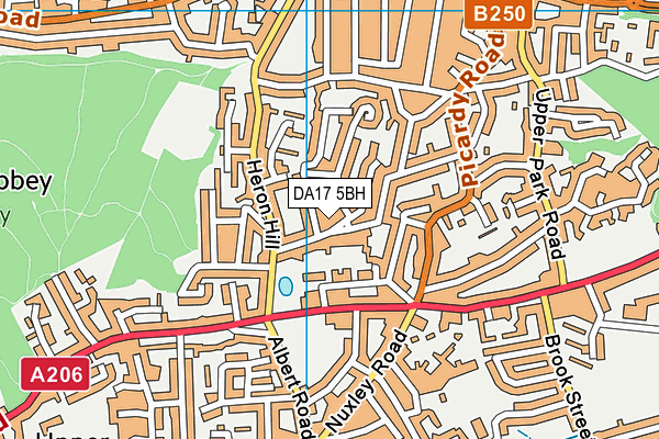 DA17 5BH map - OS VectorMap District (Ordnance Survey)