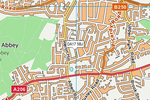 DA17 5BJ map - OS VectorMap District (Ordnance Survey)