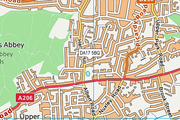 DA17 5BQ map - OS VectorMap District (Ordnance Survey)