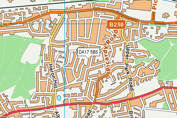 DA17 5BS map - OS VectorMap District (Ordnance Survey)
