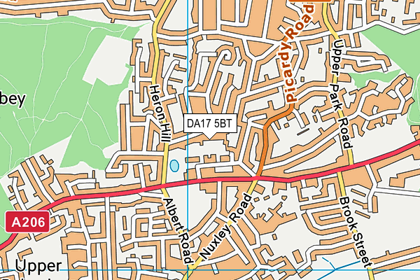 DA17 5BT map - OS VectorMap District (Ordnance Survey)