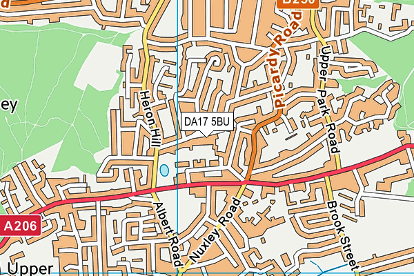 DA17 5BU map - OS VectorMap District (Ordnance Survey)