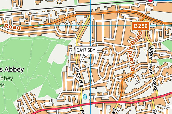 DA17 5BY map - OS VectorMap District (Ordnance Survey)