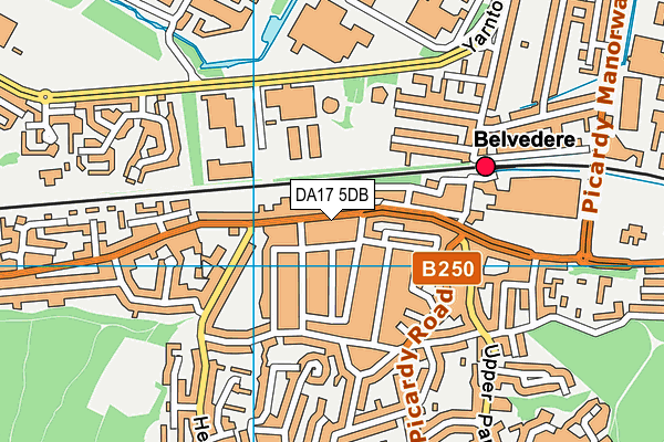 DA17 5DB map - OS VectorMap District (Ordnance Survey)