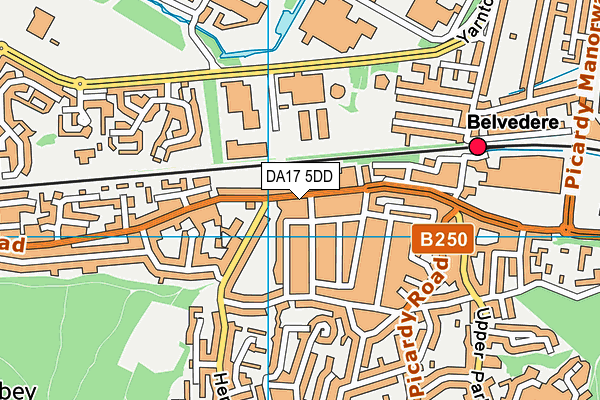 DA17 5DD map - OS VectorMap District (Ordnance Survey)