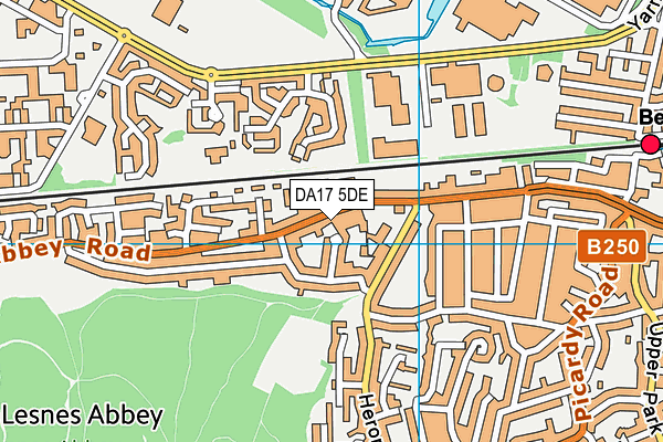 DA17 5DE map - OS VectorMap District (Ordnance Survey)