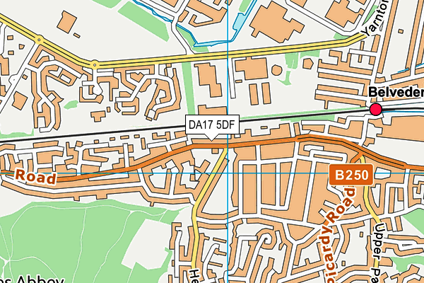 DA17 5DF map - OS VectorMap District (Ordnance Survey)