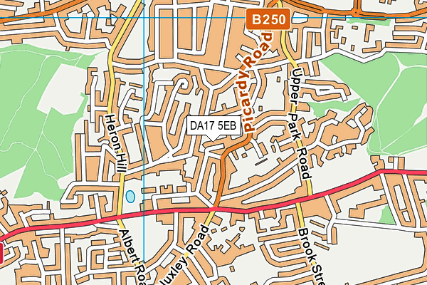 DA17 5EB map - OS VectorMap District (Ordnance Survey)