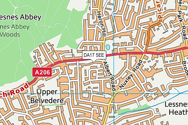 DA17 5EE map - OS VectorMap District (Ordnance Survey)