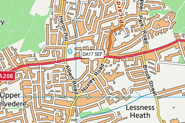 DA17 5EF map - OS VectorMap District (Ordnance Survey)