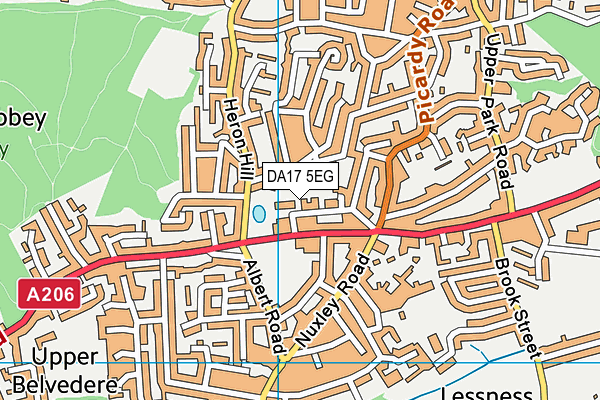 DA17 5EG map - OS VectorMap District (Ordnance Survey)