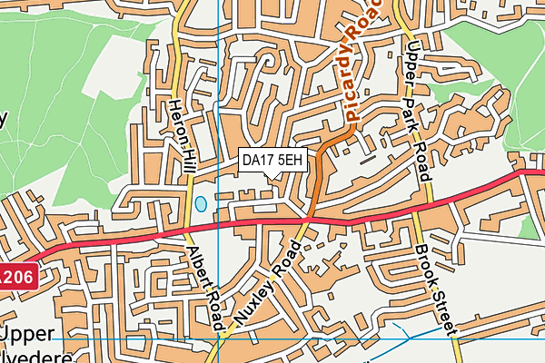 DA17 5EH map - OS VectorMap District (Ordnance Survey)