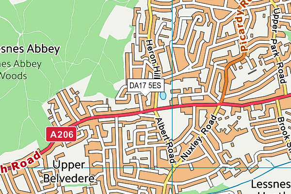 DA17 5ES map - OS VectorMap District (Ordnance Survey)