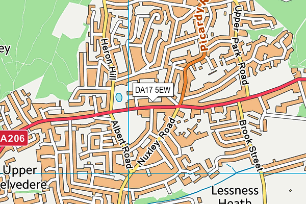 DA17 5EW map - OS VectorMap District (Ordnance Survey)