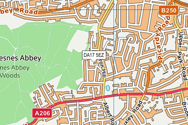 DA17 5EZ map - OS VectorMap District (Ordnance Survey)