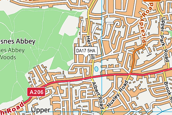 DA17 5HA map - OS VectorMap District (Ordnance Survey)