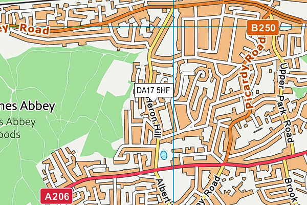 DA17 5HF map - OS VectorMap District (Ordnance Survey)