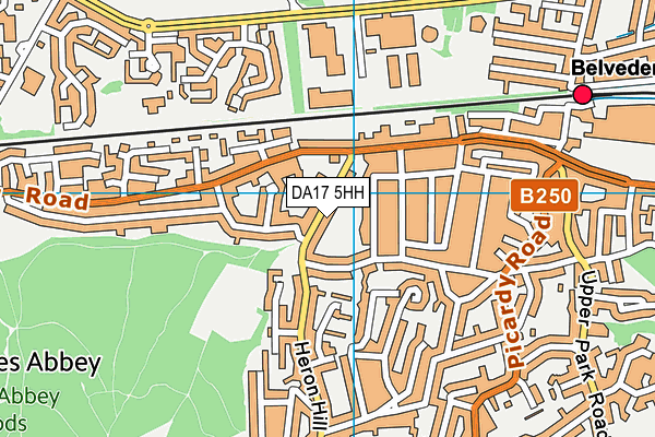 DA17 5HH map - OS VectorMap District (Ordnance Survey)